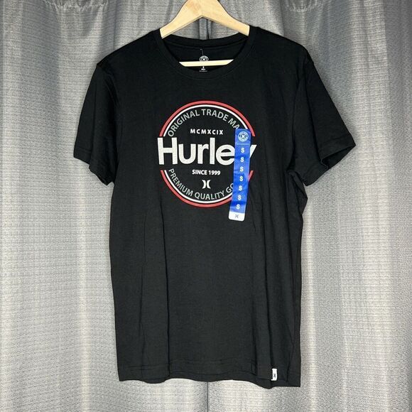 Hurley Men's Static Circle Black  T-Shirt  Small Brand New With Tags - Picture 1 of 8